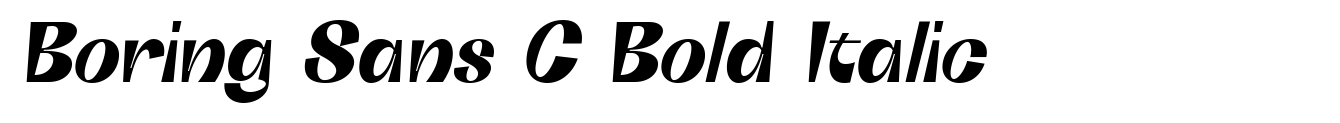 Boring Sans C Bold Italic